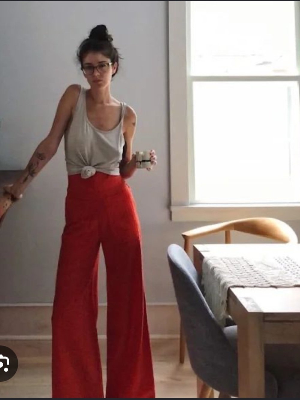 Flynn Skye Wide Leg Red Pants